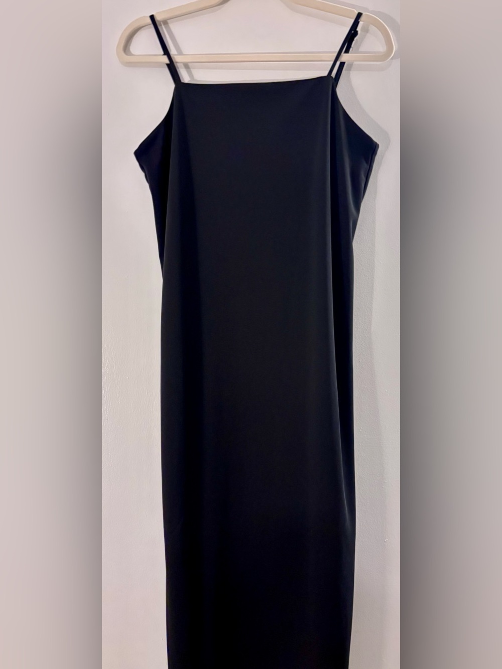 H&M Black Midi Slip Dress with Adjustable Straps